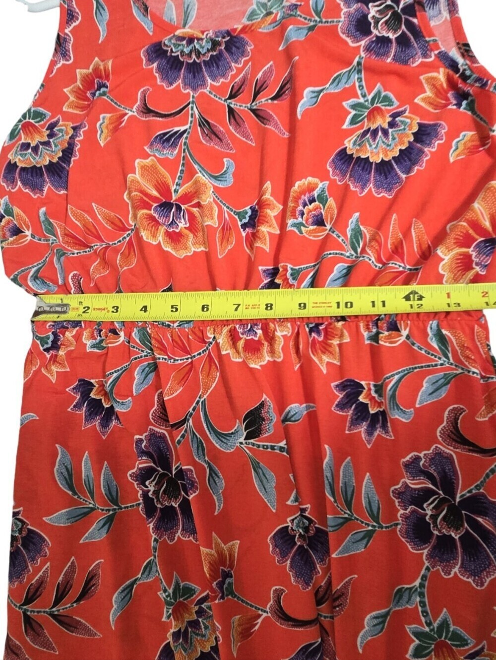 Lildy Sleeveless Coral Floral Maxi Dress, Floral, Flowy, Summer Vibes, Soft L-XL - Picture 9 of 10